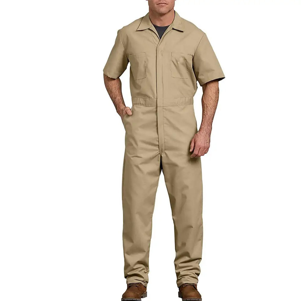 Custom Logo and Style Short Sleeve Coveralls Safety For Summer Use Cotton/Polyester Work Wear Reflective Safety Suit