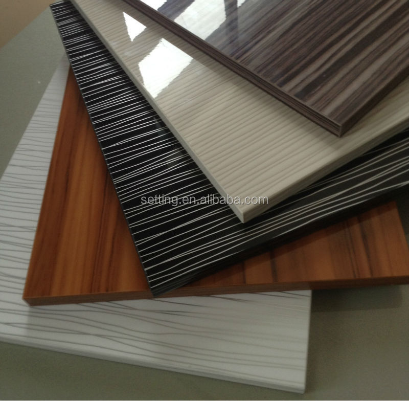 High gloss High polymer composite board, high gloss pvc mdf board for interior furniture