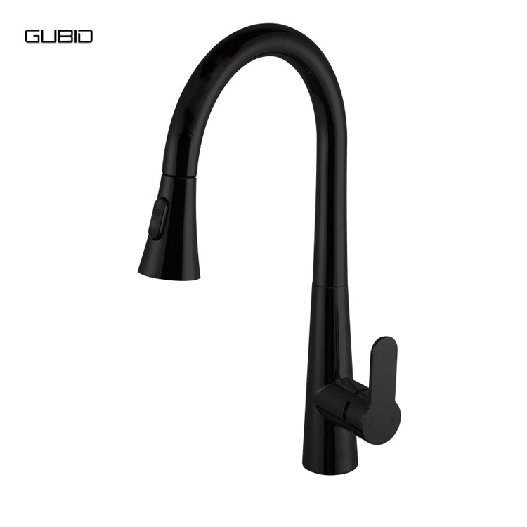 Kitchen Sink Faucet with Pull-Down Sprayer High Arc Water Tap Commercial Goose neck Sink Faucet for rv De Cocina