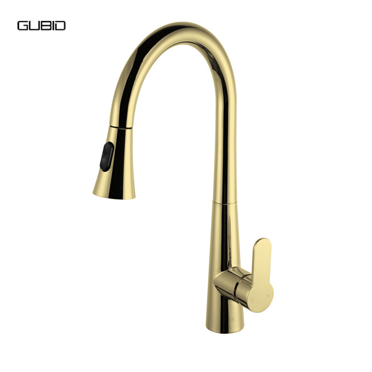 Kitchen Sink Faucet with Pull-Down Sprayer High Arc Water Tap Commercial Goose neck Sink Faucet for rv De Cocina