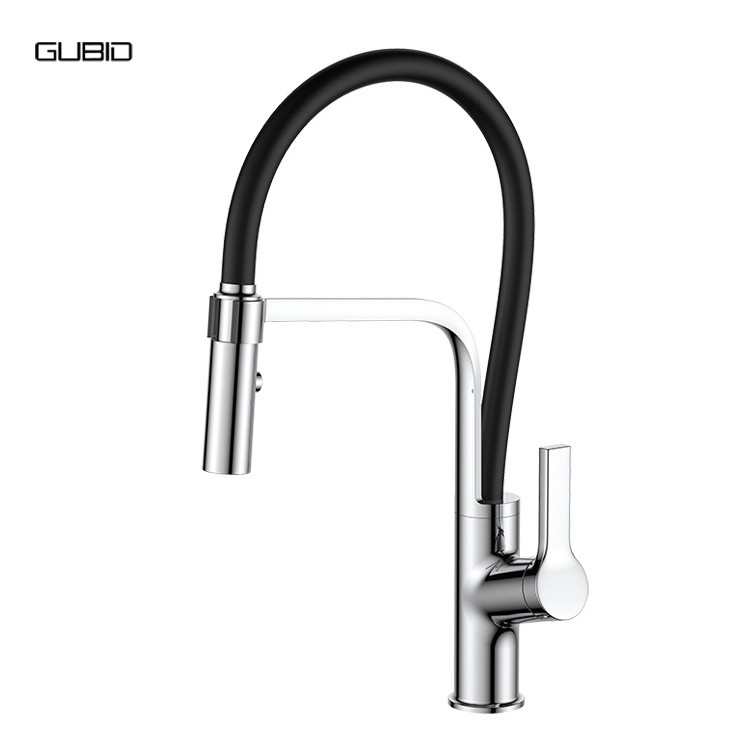 CEC CUPC Commercial Kitchen Faucets Black Silicone Pull out Kitchen Sink Faucets with 2 function Sprayer Economic Kitchen Faucet