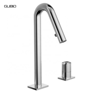 Hotel Bathroom Sanitary Ware Faucet Hot And Cold Pull Out Style Bathroom Tap Faucet Antique Gun Metal brass Bathroom Sink Faucet