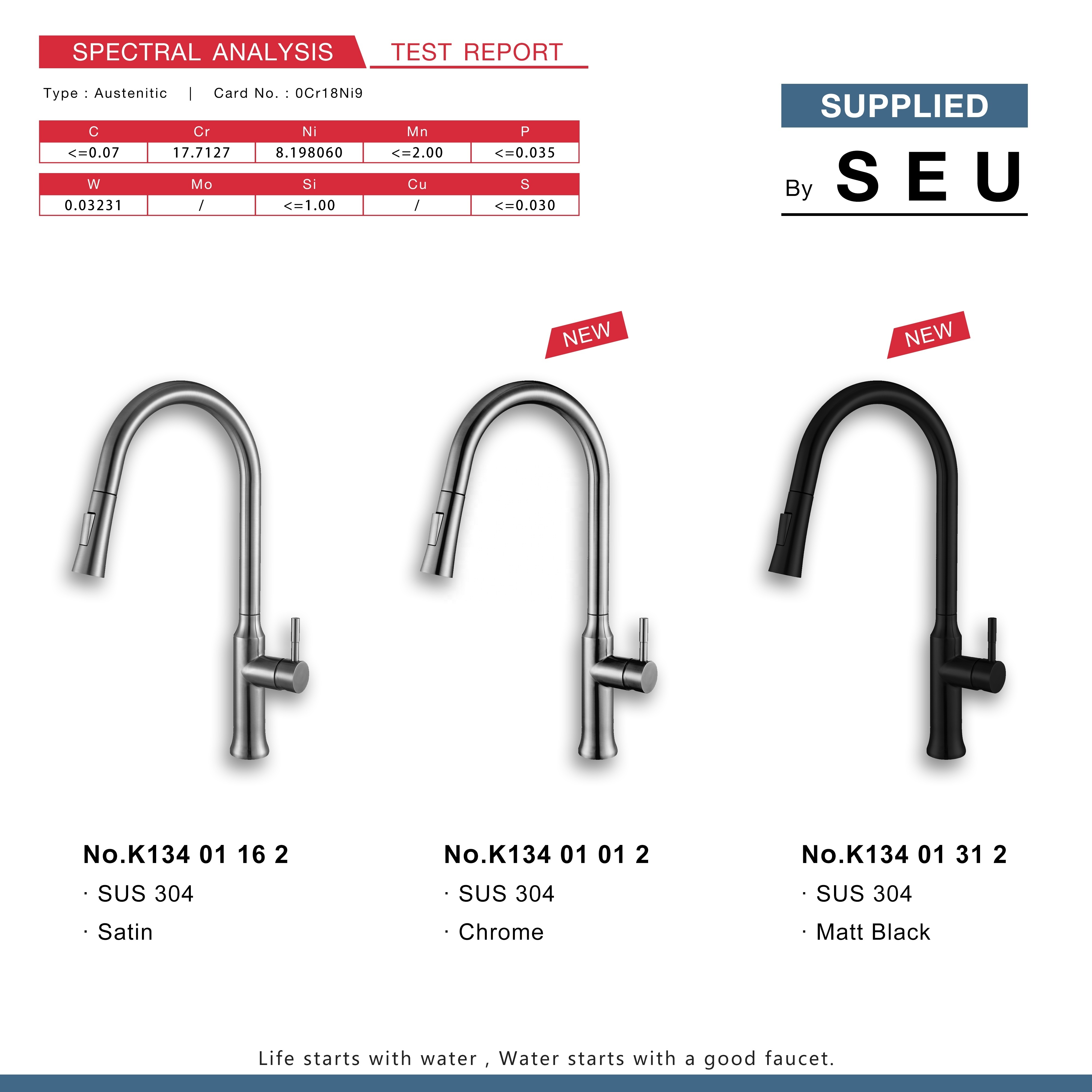 cUPC Single hole handle lead free SUS304 pull out kitchen sink mixers faucets taps with 2 function pull out spray head