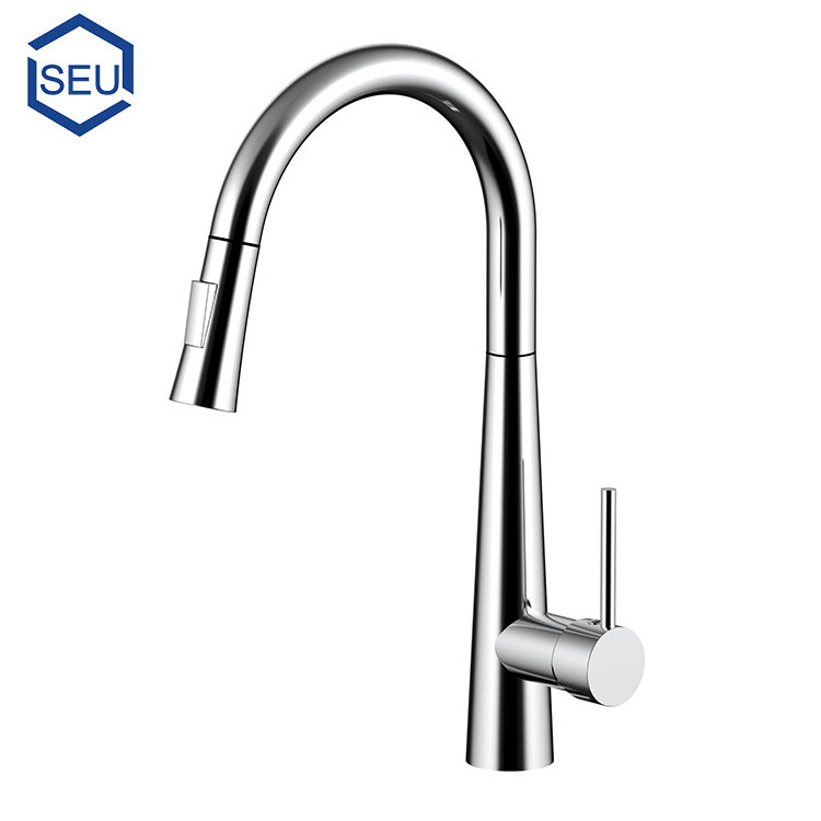 cUPC Brushed Nickel Pull Down  hot and cold water mixer tap Kitchen Sink Faucet