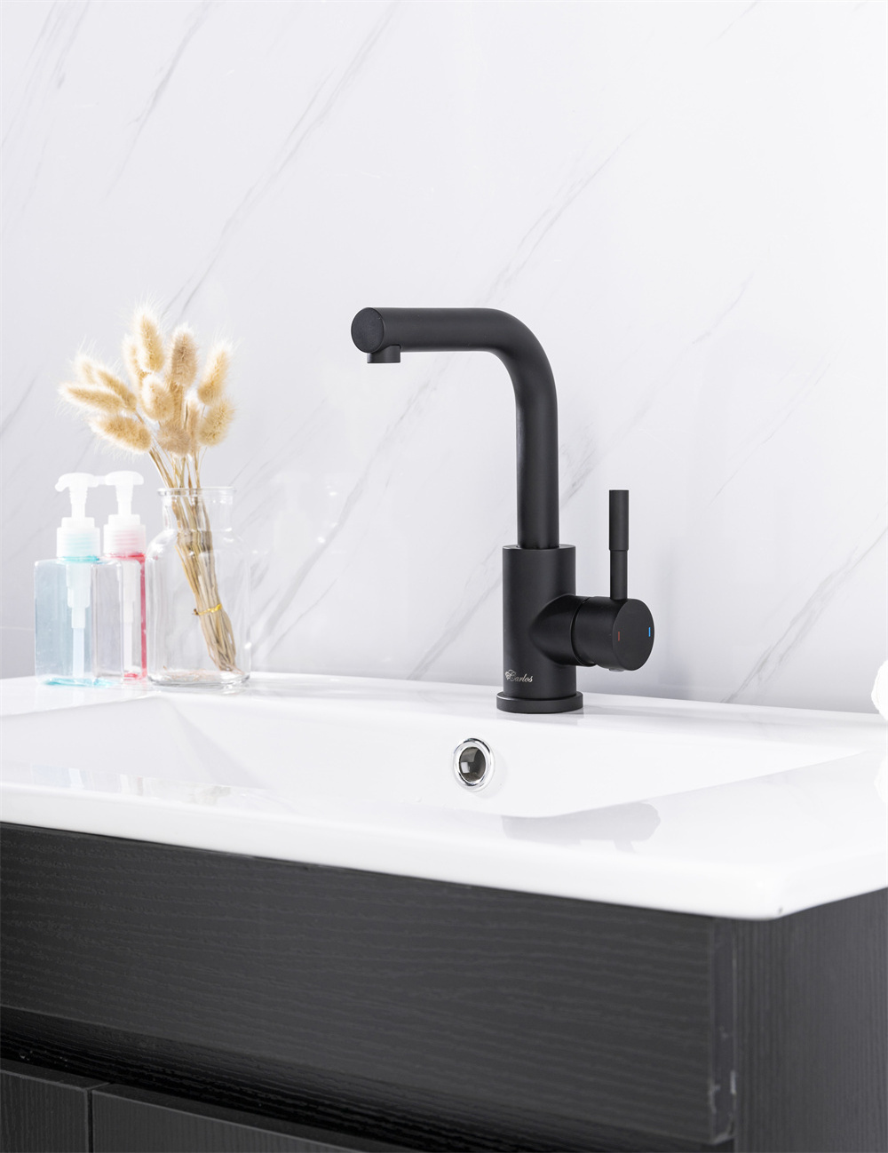 CUPC CE modern 304 stainless steel single handle single hole deck mount matt black hot and cold water kitchen sink faucets