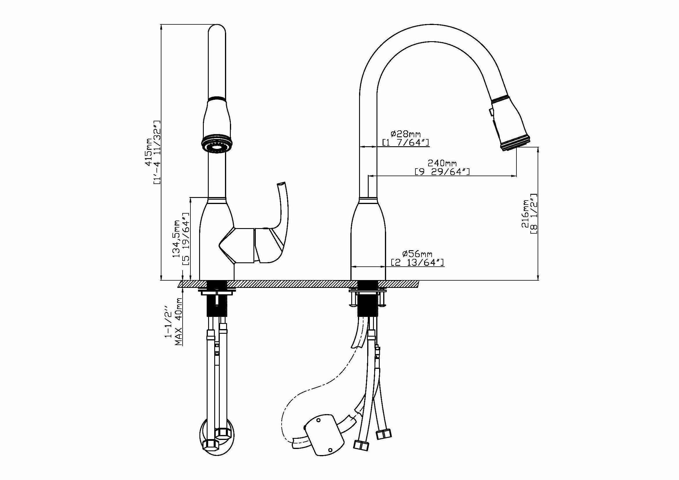 Dual Water Flow 2020 Most Popular Kitchen Pull Down Plating Chrome Polished Single and Double Bowl Sink Faucet