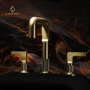 Luxury UPC Gold Bathroom Faucet 8 inches Widespread Basin Mixer Faucet Two Handles Gold Hot and Cold Mixer griferia torneira