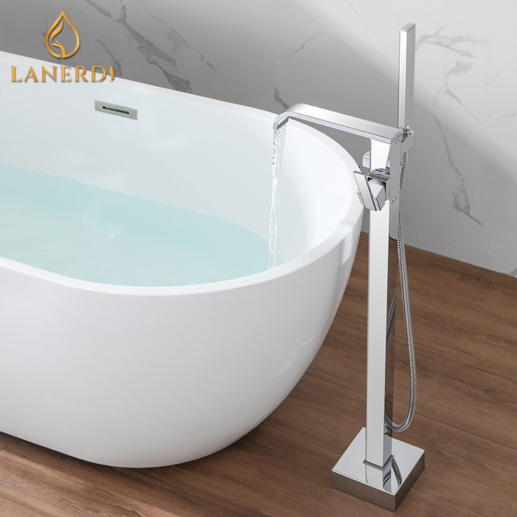 Lanerdi Kai Ping Factory  Floor Mounted Free Standing Freestand Freestanding Bath Tub Bathtub Mixer Tap Faucet Shower Set