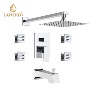 Lanerdi Faucet Shower Set With Brass Body Jet And Tub Faucet