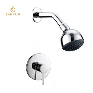 Lanerdi UPC Bathroom Brass Bath Shower Trim Kits in Chrome Single Handle Shower Valve and Trim Shower Set