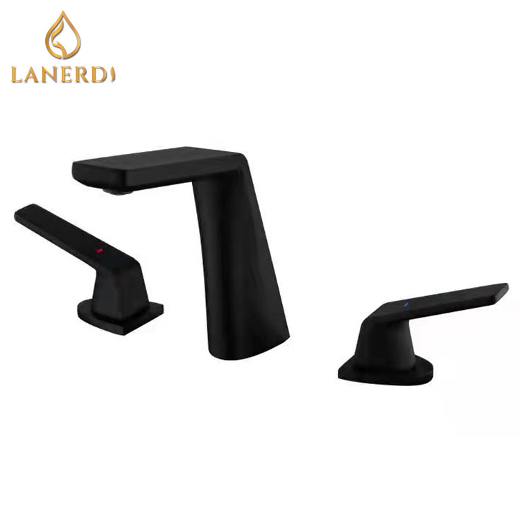 Lanerdi Faucet Manufacturer Cupc Faucets Luxe Gold Widespread Bathroom Faucets with Double Handle