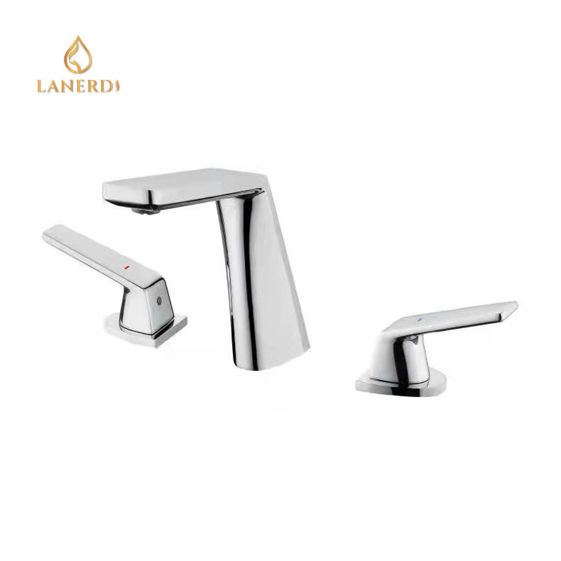 Lanerdi Faucet Manufacturer Cupc Faucets Luxe Gold Widespread Bathroom Faucets with Double Handle