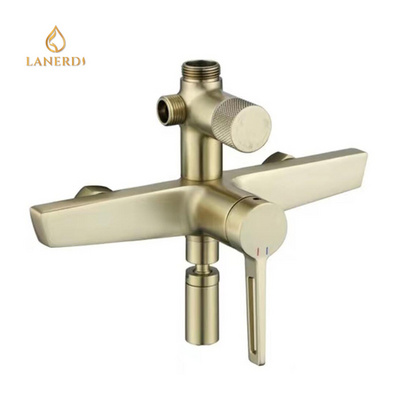 Gold Shower System Shower Faucet Sets Complete with Shower Fixtures Valve Body and Trim Kit