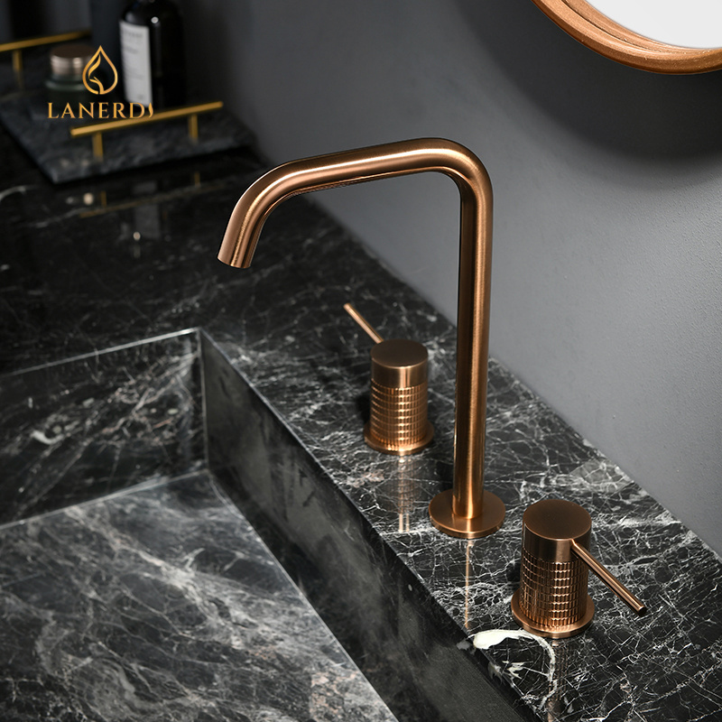 hot sale bathroom basin brass rose gold tap faucet