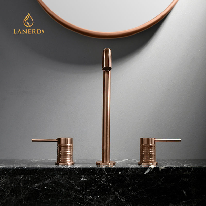 hot sale bathroom basin brass rose gold tap faucet