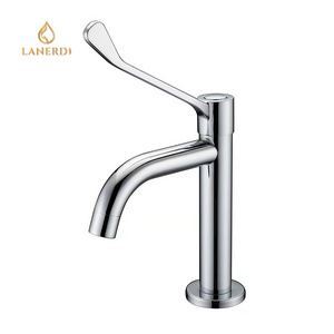 Hospital Medical Long handle Brass Basin Faucet for hospital