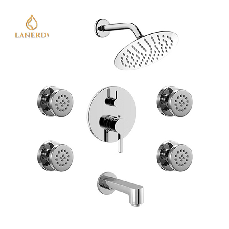 UPC SPA Faucet Shower Set With Brass Body Jet And Tub Faucet