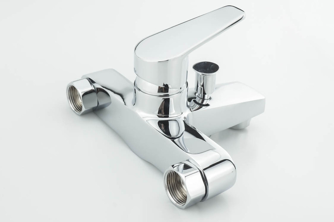 RV surface mounted hot and cold bathroom bath chrome brass water shower mixer tap taps ducha valve set de griferia