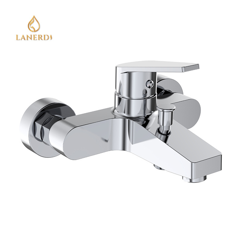 RV surface mounted hot and cold bathroom bath chrome brass water shower mixer tap taps ducha valve set de griferia