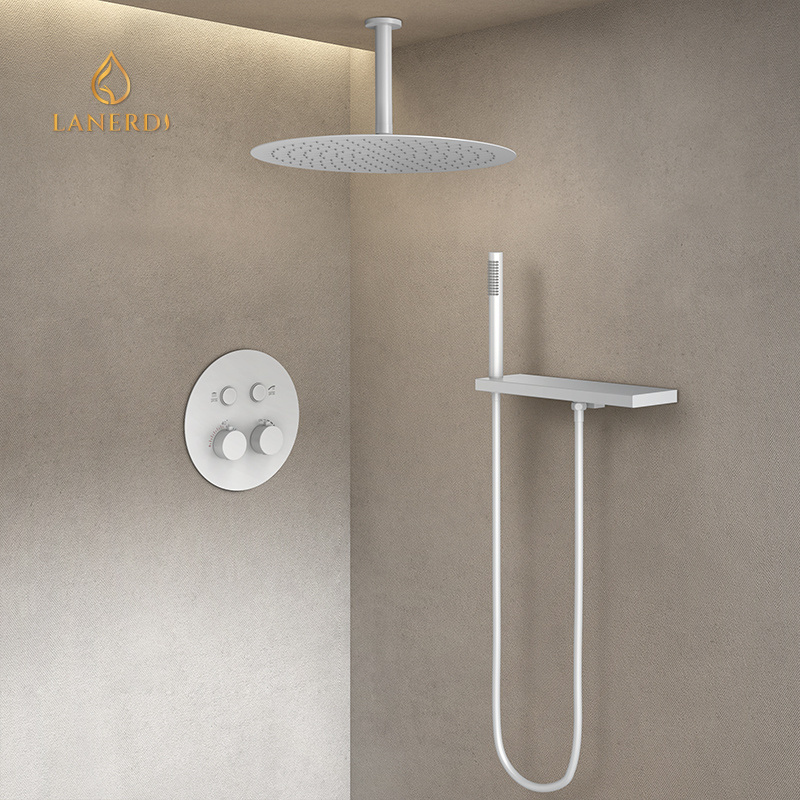 white upc brass body bath wall-mounted bath brass shower faucet set robinet griferia douche torneira banheiro torneira