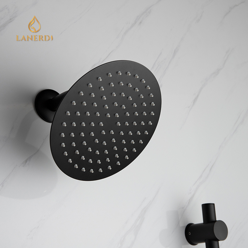 Washroom Luxury Guangdong Gun Gray Black Matte cUPC UPC Bathroom Rainfall Shower Set System Concealed Faucet Manufacturer