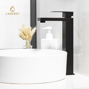 Oil Rubbed Bronze Deck Mounted High End  Tall Single Line Handle Bathroom Basin Water Faucet