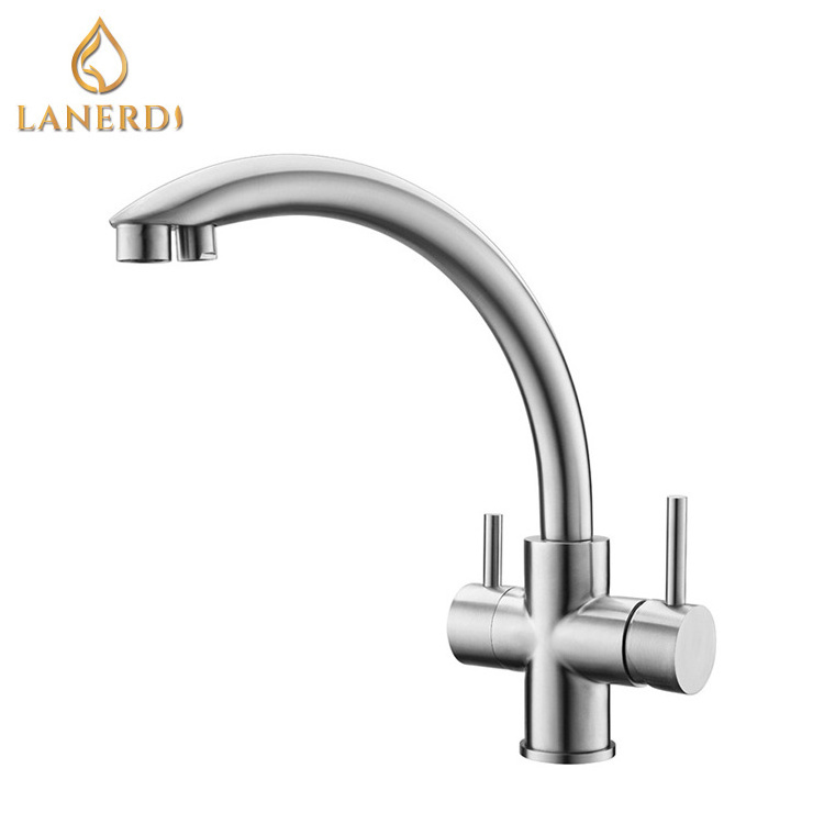 Ro Water Filter Brass Chrome  With Filter 3 In 1 Kitchen Faucet Manufacturers In China