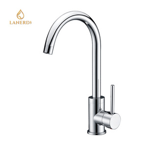 ACS chinese single lever kitchen faucets gooseneck kitchen faucet brushed nickel griferia de lavamano