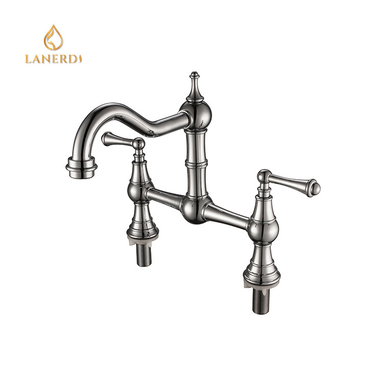 Motor Homes Antique One Hole Solid Brass  Restaurant Pull Down Spray High Body Upc Kitchen Faucet Faucet Parts For Kitchen Sink