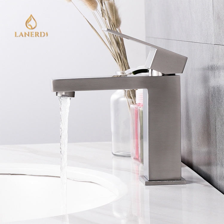 wholesale upc single lever lavatory bathroom single handle stainless steel water wash basin tap mixer faucet