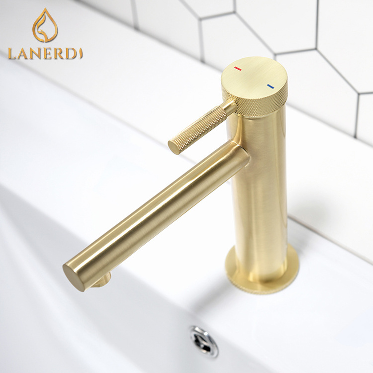 American Basin vintage Upc Gold Single Hole Unlacquered Brass Bathroom Tap Taps Mixer Faucets Fixtures Griferia Dorada