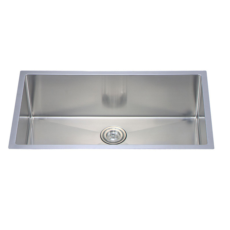 Kitchen Sink with Drain Board Drainer Under Mount Undermount Single Bowl 1.5 Mm Mini Bowl Deep 304 Sus Ss Stainless Steel Square