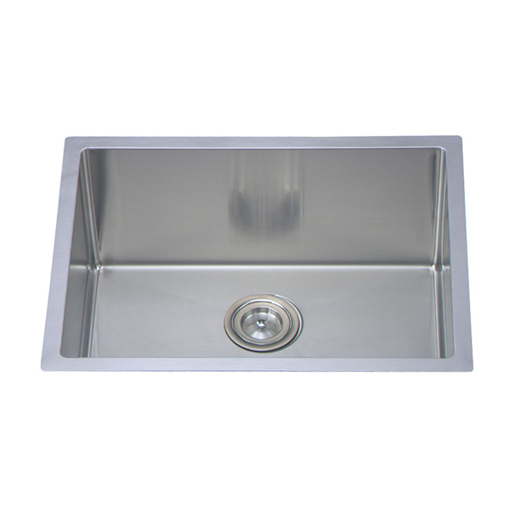 Kitchen Sink with Drain Board Drainer Under Mount Undermount Single Bowl 1.5 Mm Mini Bowl Deep 304 Sus Ss Stainless Steel Square