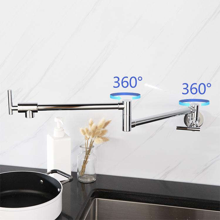 wall mount pot filler over stove kitchen faucet