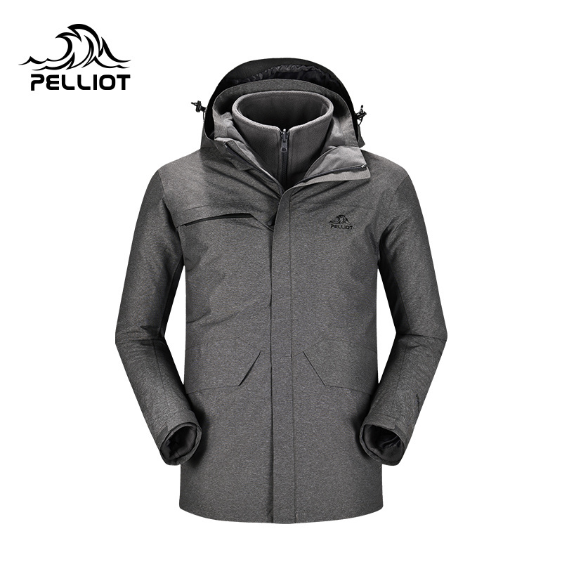 3 in 1 fleece lined Wholesale High Quality Custom Outdoor Hiking Fishing Casual Windbreaker men's Waterproof Jacket