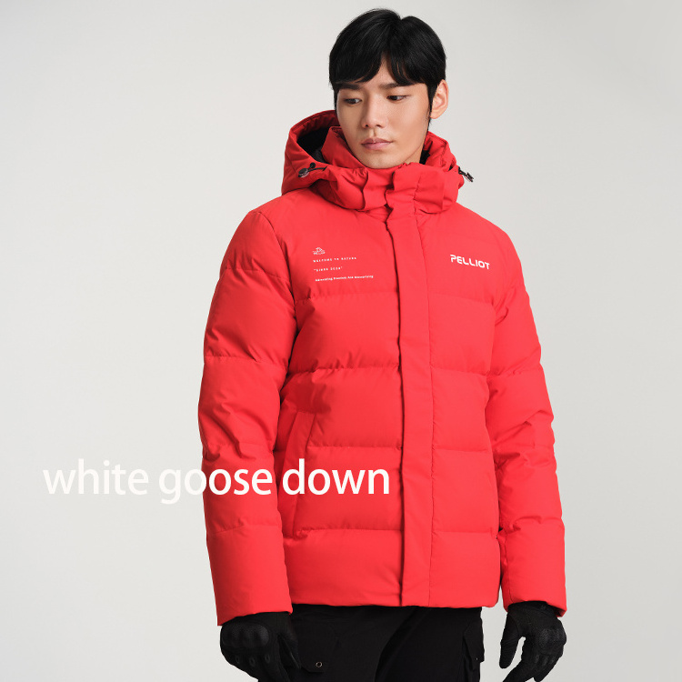 winter Breathable Polyester Zipper Sustainable 650 filled Plus Size men goose down jacket coats