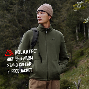 Pelliot A/W New Collection Polartec Fleece Jacket Men Outdoor Stand Collar Windbreaker Sportswear Warm