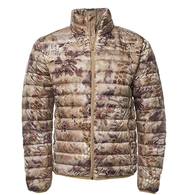 Outdoor Custom OEM Windbreaker Camouflage Hunting Down Puffer Jacket with Down Padding Winter Coat Stand Casual 100% Polyester