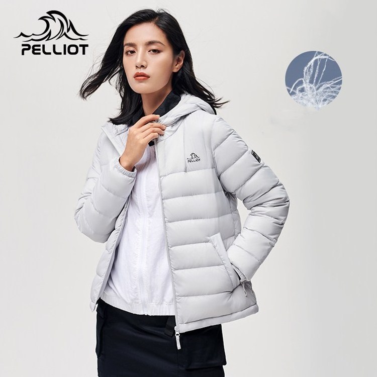 customized women's Down Puffer Coat Hooded Outwear Overcoat portable lightweight winter down jacket