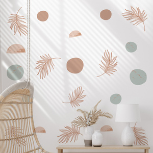 Nordic plant flower home decoration sticker background DIY self-adhesive pvc decal wall sticker