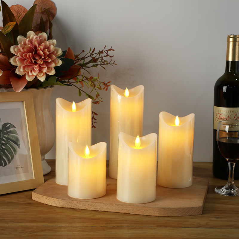 Wedding Home Party Decoration Simulation Candle Light Real Wax Flickering Flame Led Candle