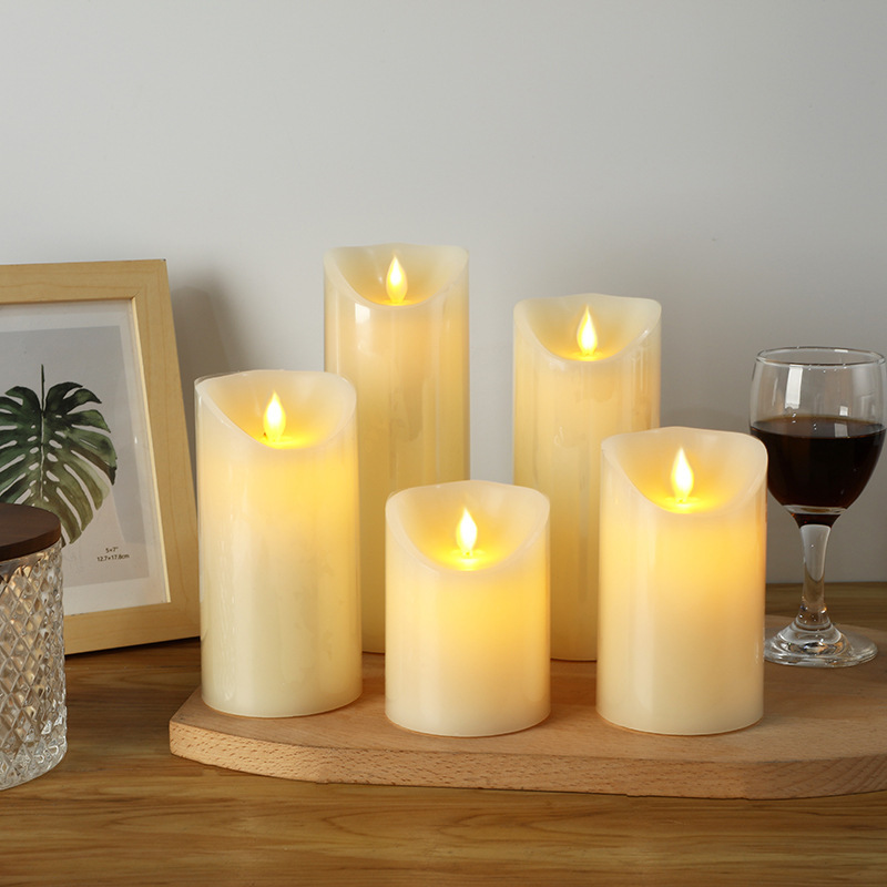 Wedding Home Party Decoration Simulation Candle Light Real Wax Flickering Flame Led Candle