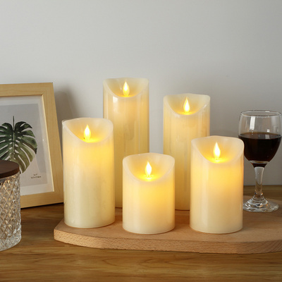 Wedding Home Party Decoration Simulation Candle Light Real Wax Flickering Flame Led Candle