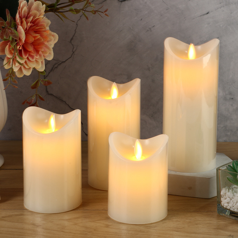 Wedding Home Party Decoration Simulation Candle Light Real Wax Flickering Flame Led Candle