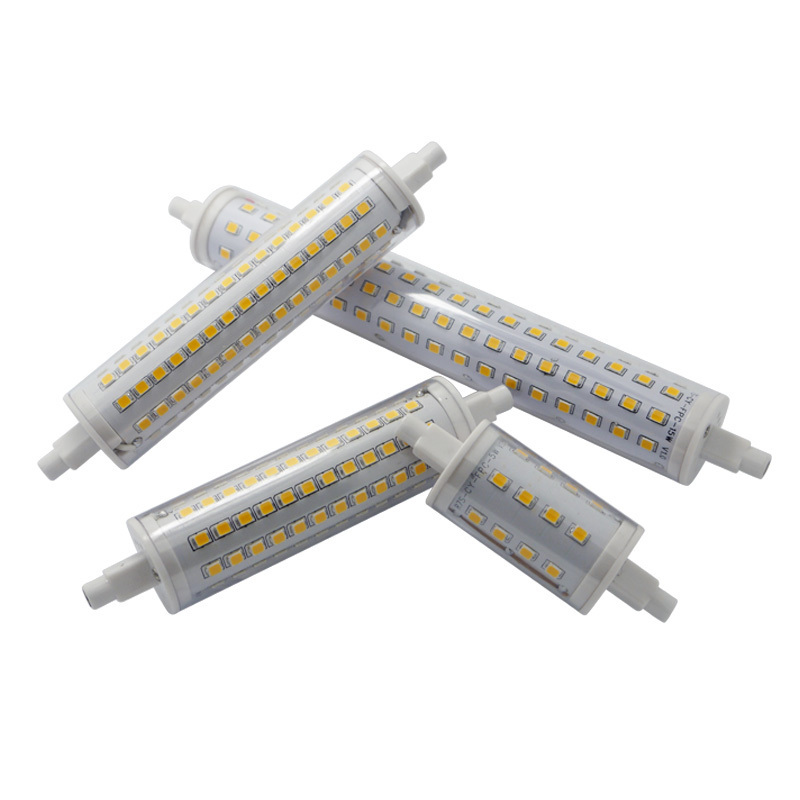 IP64 waterproof 110lm/w 360degree clear cover 2835smd no flicking led bulb tube 5w 10w 12w 15w r7s 78mm 118mm 135mm 189mm led