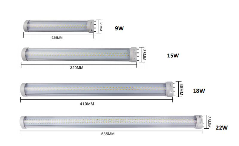 UL  360degree 2G11 led  4 pin PL lamp  MASTER PL-L/4P DULUX L PLL 18w 23w led 2g11 tube