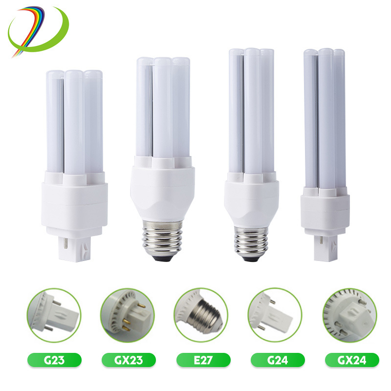 high quality 110lm/w indoor lighting fixture 110v 220v dimmable g23 g24 e26 e27 led light bulb corn 6500k plc 2 pin led g24 lamp