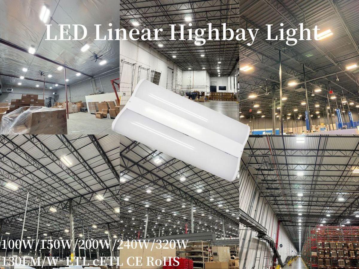 Industrial Warehouse Ceiling Fixture 2ft 4FT Microwave Sensor Shop Garage 4000k 5000k LED Linear High Bay Light For Gymnasium