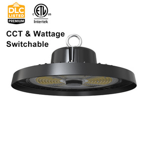 Commercial Industrial Lighting 4000K 6000K Selectable 200W IP65 1-10V Dimmable UFO Led High Bay Light