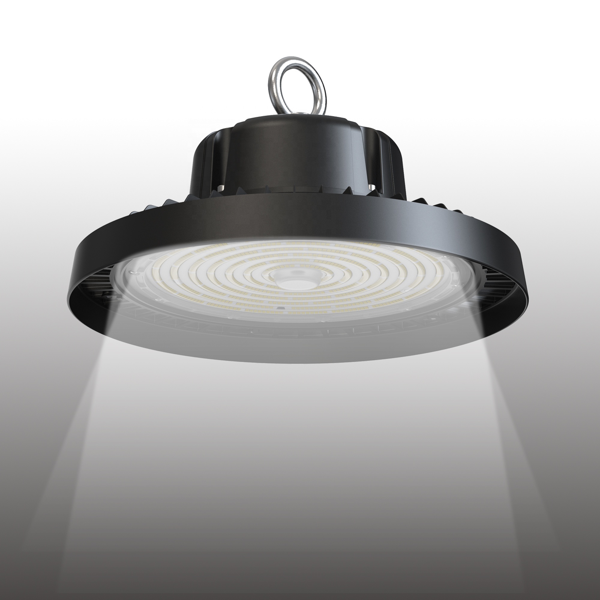 Commercial Industrial Lighting 4000K 6000K Selectable 200W IP65 1-10V Dimmable UFO Led High Bay Light